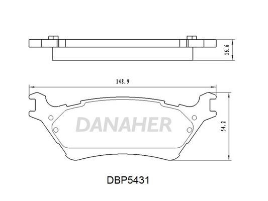 Danaher DBP5431 Klocki hamulcowe tylne, komplet DBP5431: Dobra cena w Polsce na 2407.PL - Kup Teraz!