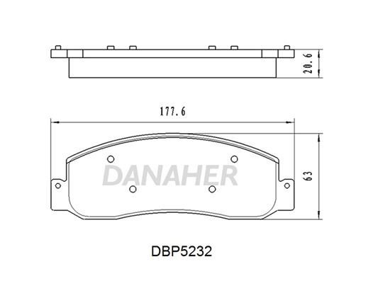 Danaher DBP5232 Klocki hamulcowe, zestaw DBP5232: Dobra cena w Polsce na 2407.PL - Kup Teraz!