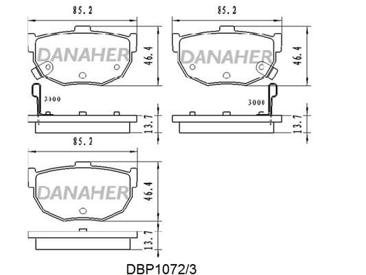 Danaher DBP1072/3 Klocki hamulcowe, zestaw DBP10723: Dobra cena w Polsce na 2407.PL - Kup Teraz!