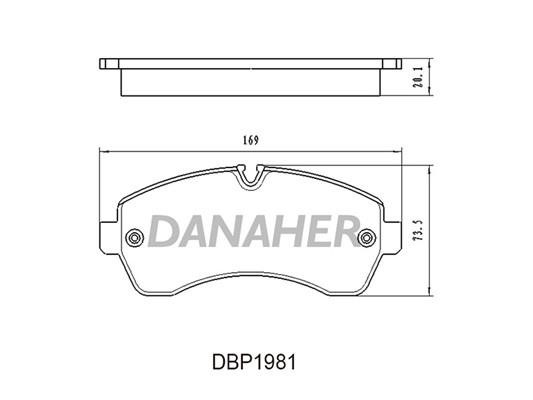 Danaher DBP1981 Тормозные колодки дисковые, комплект DBP1981: Отличная цена - Купить в Польше на 2407.PL!