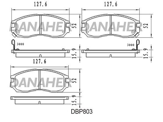 Danaher DBP803 Brake Pad Set, disc brake DBP803: Buy near me in Poland at 2407.PL - Good price!