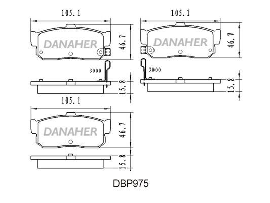 Danaher DBP975 Тормозные колодки дисковые, комплект DBP975: Отличная цена - Купить в Польше на 2407.PL!