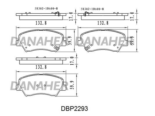 Danaher DBP2293 Scheibenbremsbeläge, Set DBP2293: Kaufen Sie zu einem guten Preis in Polen bei 2407.PL!