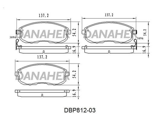 Danaher DBP812-03 Тормозные колодки дисковые, комплект DBP81203: Отличная цена - Купить в Польше на 2407.PL!