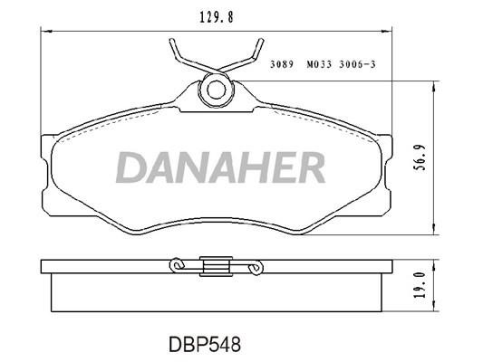 Danaher DBP548 Brake Pad Set, disc brake DBP548: Buy near me in Poland at 2407.PL - Good price!