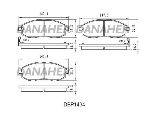 Danaher DBP1434 Гальмівні колодки, комплект DBP1434: Приваблива ціна - Купити у Польщі на 2407.PL!