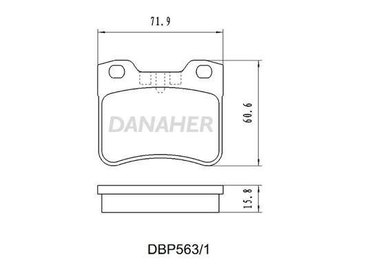 Danaher DBP563/1 Гальмівні колодки, комплект DBP5631: Купити у Польщі - Добра ціна на 2407.PL!