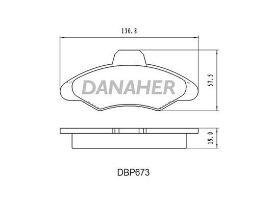 Danaher DBP673 Гальмівні колодки, комплект DBP673: Приваблива ціна - Купити у Польщі на 2407.PL!