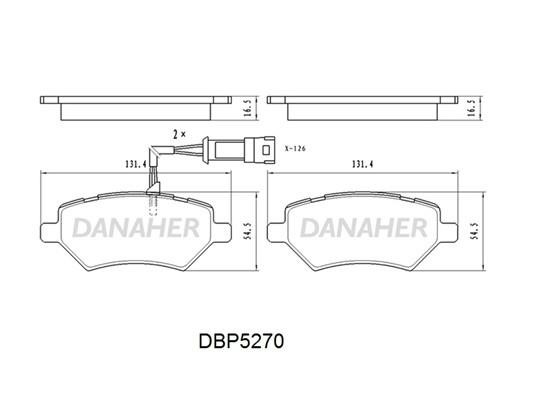 Danaher DBP5270 Тормозные колодки дисковые, комплект DBP5270: Отличная цена - Купить в Польше на 2407.PL!