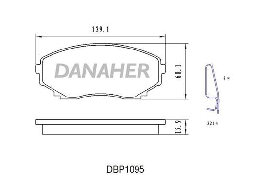 Danaher DBP1095 Гальмівні колодки, комплект DBP1095: Купити у Польщі - Добра ціна на 2407.PL!