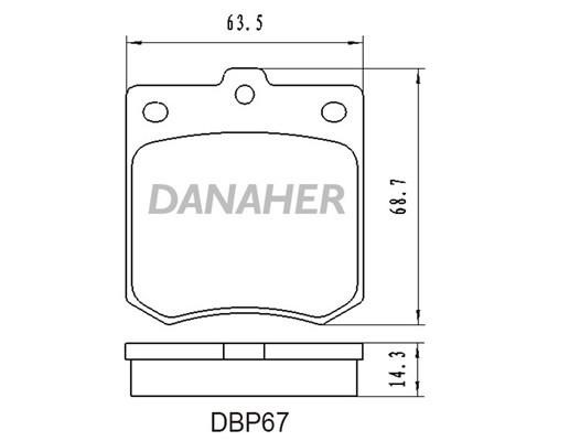 Danaher DBP67 Brake Pad Set, disc brake DBP67: Buy near me in Poland at 2407.PL - Good price!