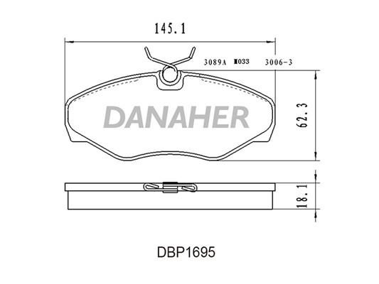 Danaher DBP1695 Тормозные колодки дисковые, комплект DBP1695: Отличная цена - Купить в Польше на 2407.PL!