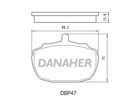 Danaher DBP47 Brake Pad Set, disc brake DBP47: Buy near me in Poland at 2407.PL - Good price!