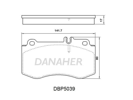 Danaher DBP5039 Brake Pad Set, disc brake DBP5039: Buy near me in Poland at 2407.PL - Good price!