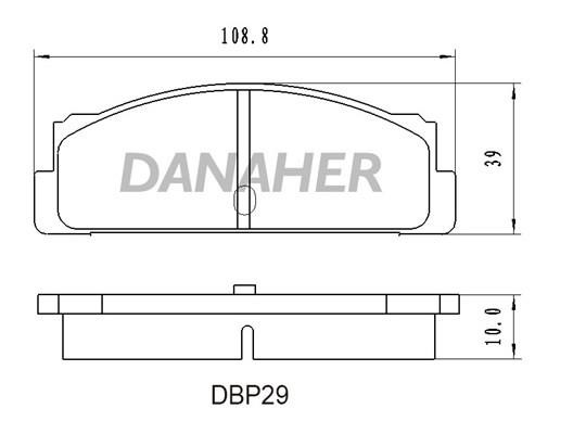 Danaher DBP29 Brake Pad Set, disc brake DBP29: Buy near me in Poland at 2407.PL - Good price!
