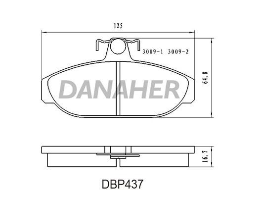 Danaher DBP437 Тормозные колодки дисковые, комплект DBP437: Отличная цена - Купить в Польше на 2407.PL!