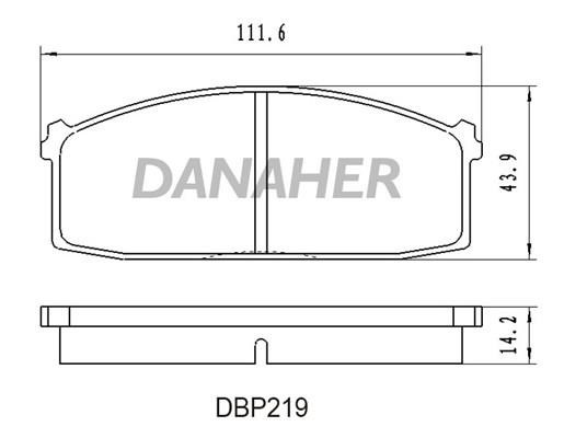 Danaher DBP219 Гальмівні колодки, комплект DBP219: Приваблива ціна - Купити у Польщі на 2407.PL!
