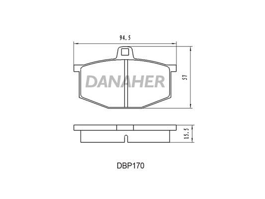 Danaher DBP170 Тормозные колодки дисковые, комплект DBP170: Отличная цена - Купить в Польше на 2407.PL!