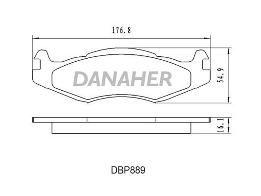 Danaher DBP889 Тормозные колодки дисковые, комплект DBP889: Отличная цена - Купить в Польше на 2407.PL!