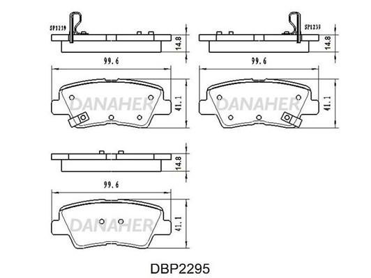 Danaher DBP2295 Brake Pad Set, disc brake DBP2295: Buy near me in Poland at 2407.PL - Good price!