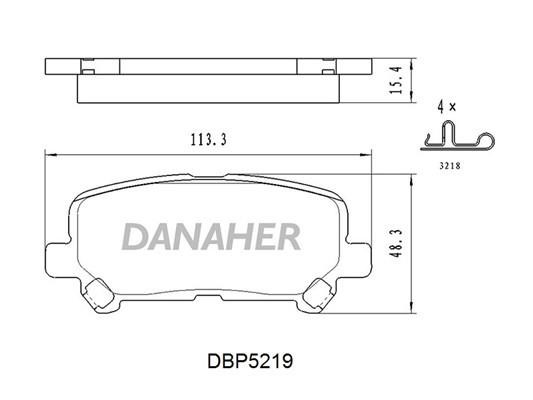 Danaher DBP5219 Гальмівні колодки задні, комплект DBP5219: Приваблива ціна - Купити у Польщі на 2407.PL!