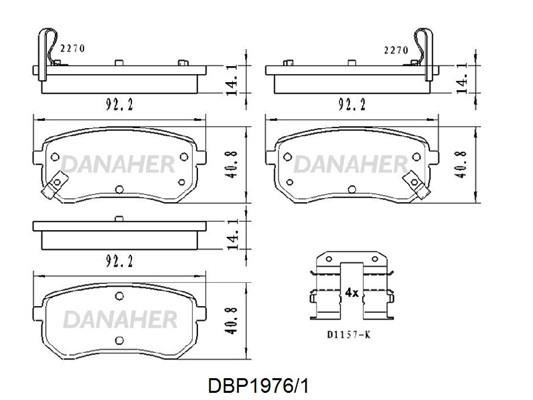Danaher DBP1976/1 Тормозные колодки дисковые, комплект DBP19761: Отличная цена - Купить в Польше на 2407.PL!