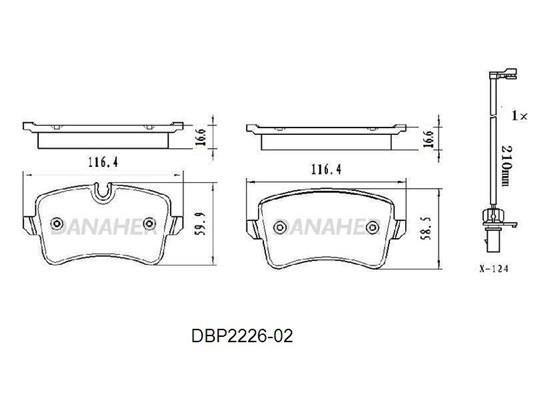 Danaher DBP2226-02 Brake Pad Set, disc brake DBP222602: Buy near me in Poland at 2407.PL - Good price!