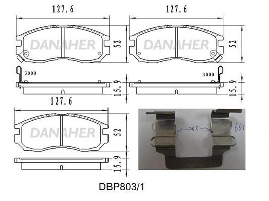 Danaher DBP803/1 Тормозные колодки дисковые, комплект DBP8031: Отличная цена - Купить в Польше на 2407.PL!