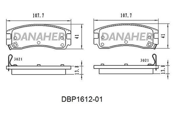 Danaher DBP1612-01 Тормозные колодки дисковые, комплект DBP161201: Купить в Польше - Отличная цена на 2407.PL!