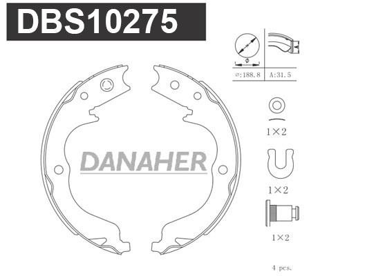 Danaher DBS10275 Колодки тормозные стояночного тормоза DBS10275: Отличная цена - Купить в Польше на 2407.PL!