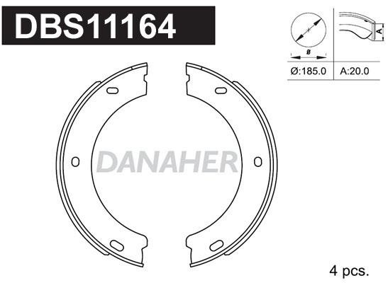 Danaher DBS11164 Колодки тормозные стояночного тормоза DBS11164: Отличная цена - Купить в Польше на 2407.PL!