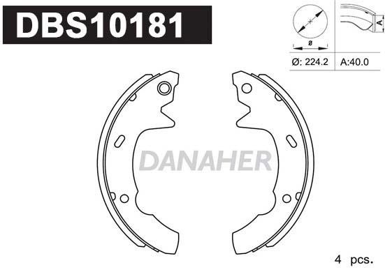 Danaher DBS10181 Brake shoe set DBS10181: Buy near me in Poland at 2407.PL - Good price!
