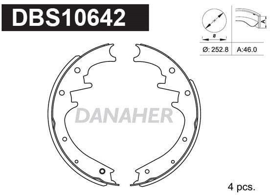Danaher DBS10642 Brake shoe set DBS10642: Buy near me in Poland at 2407.PL - Good price!