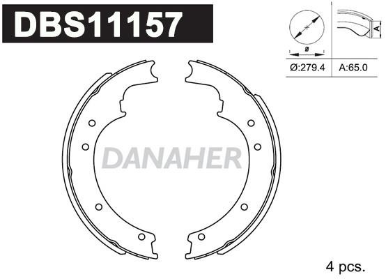 Danaher DBS11157 Колодки гальмівні барабанні, комплект DBS11157: Приваблива ціна - Купити у Польщі на 2407.PL!