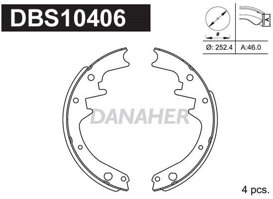 Danaher DBS10406 Brake shoe set DBS10406: Buy near me in Poland at 2407.PL - Good price!