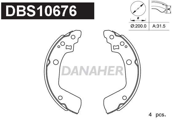 Danaher DBS10676 Колодки гальмівні барабанні, комплект DBS10676: Приваблива ціна - Купити у Польщі на 2407.PL!