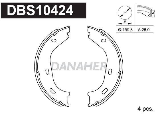 Danaher DBS10424 Parking brake shoes DBS10424: Buy near me in Poland at 2407.PL - Good price!
