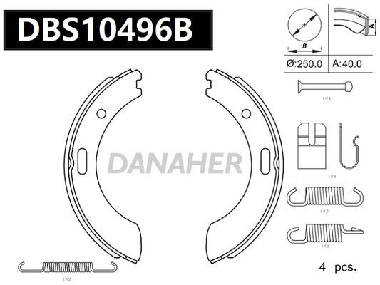 Danaher DBS10496B Brake shoe set DBS10496B: Buy near me in Poland at 2407.PL - Good price!