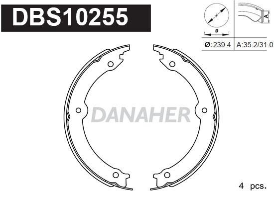 Danaher DBS10255 Parking brake shoes DBS10255: Buy near me in Poland at 2407.PL - Good price!