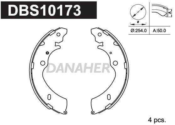 Danaher DBS10173 Brake shoe set DBS10173: Buy near me in Poland at 2407.PL - Good price!