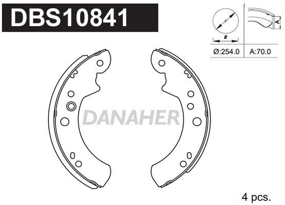 Danaher DBS10841 Колодки гальмівні барабанні, комплект DBS10841: Приваблива ціна - Купити у Польщі на 2407.PL!