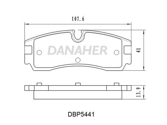 Danaher DBP5441 Гальмівні колодки задні, комплект DBP5441: Приваблива ціна - Купити у Польщі на 2407.PL!