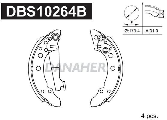 Danaher DBS10264B Brake shoe set DBS10264B: Buy near me in Poland at 2407.PL - Good price!