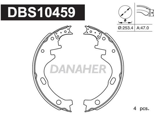Danaher DBS10459 Brake shoe set DBS10459: Buy near me in Poland at 2407.PL - Good price!