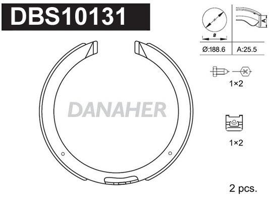 Danaher DBS10131 Parking brake shoes DBS10131: Buy near me in Poland at 2407.PL - Good price!