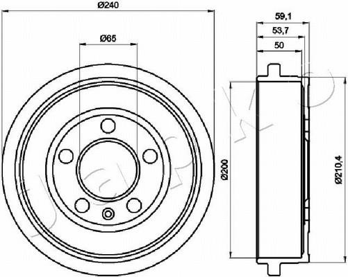 Japko 560900 Brake drum 560900: Buy near me in Poland at 2407.PL - Good price!