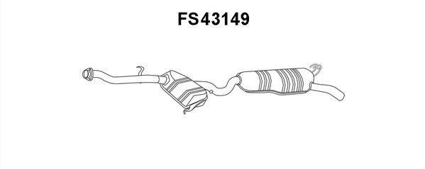 Faurecia FS43149 Глушитель, задняя часть FS43149: Отличная цена - Купить в Польше на 2407.PL!