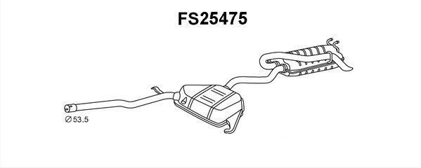 Faurecia FS25475 End Silencer FS25475: Buy near me in Poland at 2407.PL - Good price!