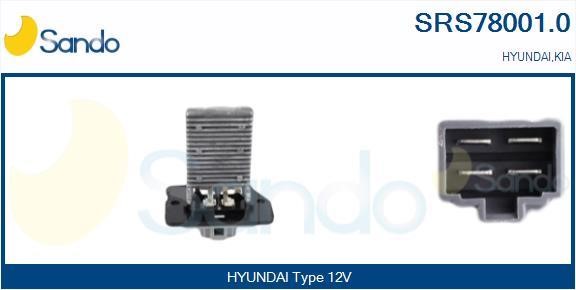Sando SRS78001.0 Сопротивление, вентилятор салона SRS780010: Отличная цена - Купить в Польше на 2407.PL!