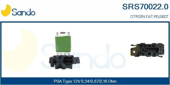 Sando SRS70022.0 Resistor, interior blower SRS700220: Buy near me in Poland at 2407.PL - Good price!